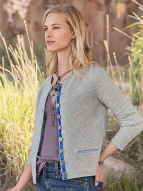 Sundance Kirsten Extra Fine Merino Wool Cardigan Size XL